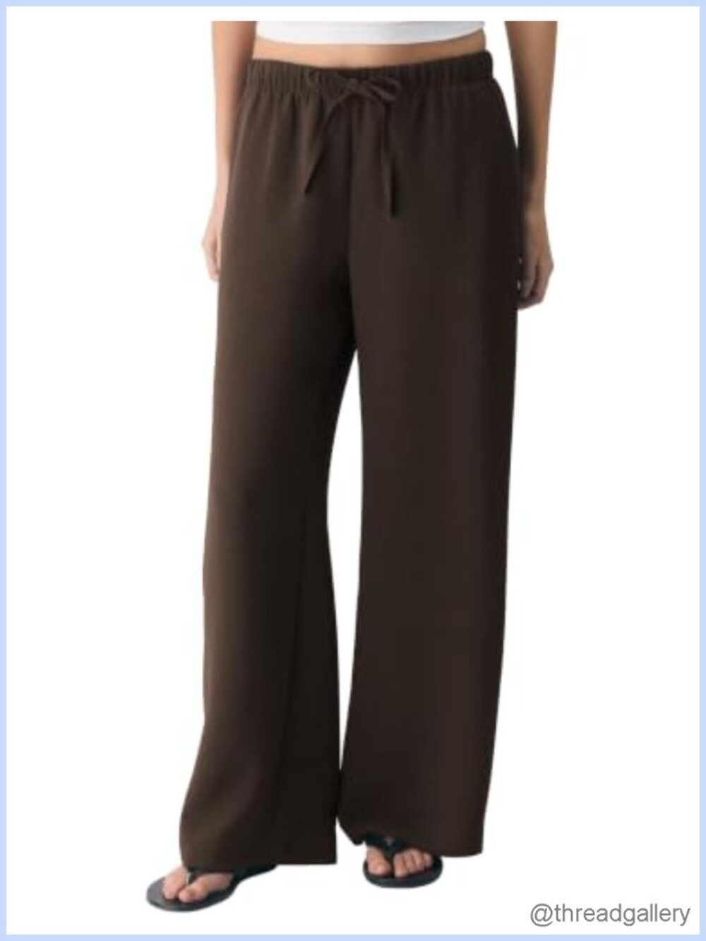 High Waisted Wide Leg Pull On Trousers Wrinkle Free Work Pants